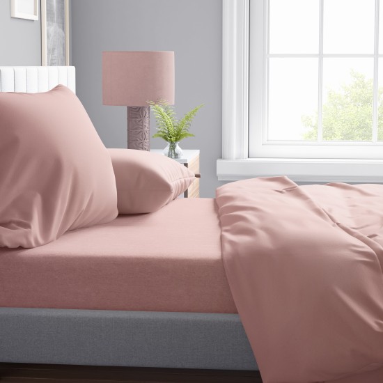 Πανωσέντονο Υπέρδιπλο Solid 503 Dusty Rose Cotton Dimcol (220x240) 1Τεμ