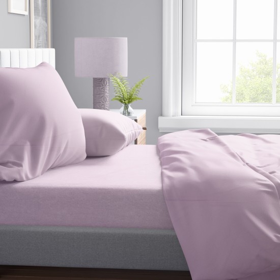 Πανωσέντονο Υπέρδιπλο Solid 506 Light Light Purple Cotton Dimcol (220x240) 1Τεμ