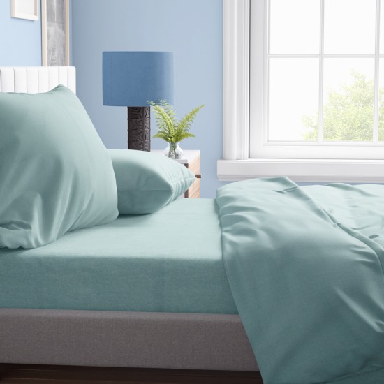 Πανωσέντονο Υπέρδιπλο Solid 497 Aqua Cotton Dimcol (220x240) 1Τεμ