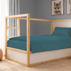 Κουβέρτα Πικέ Μονή Solid Classic Petrol Cotton Dimcol (165x270) 1Τεμ