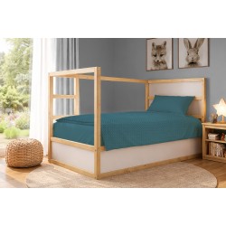 Κουβέρτα Πικέ Μονή Solid Classic Petrol Cotton Dimcol (165x270) 1Τεμ