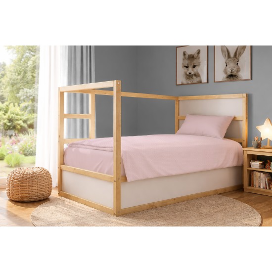 Κουβέρτα Πικέ Μονή Solid Classic English Rose Cotton Dimcol (165x270) 1Τεμ