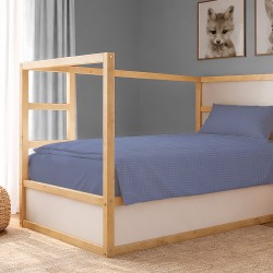 Κουβέρτα Πικέ Μονή Solid Classic Blue Cotton Dimcol (165x270) 1Τεμ