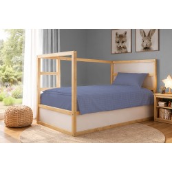 Κουβέρτα Πικέ Μονή Solid Classic Blue Cotton Dimcol (165x270) 1Τεμ