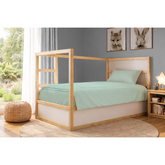 Κουβέρτα Πικέ Μονή Solid Classic Mint Cotton Dimcol (165x270) 1Τεμ
