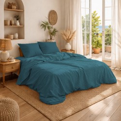 Κουβέρτα Πικέ King Size Solid Classic Petrol Cotton Dimcol (255x270) 1Τεμ Κουβέρτα Πικέ King Size Solid Classic Petrol Cotton Dimcol (255x270) 1Τεμ