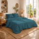 Κουβέρτα Πικέ King Size Solid Classic Petrol Cotton Dimcol (255x270) 1Τεμ