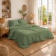Κουβέρτα Πικέ King Size Solid Classic Olive Cotton Dimcol (255x270) 1Τεμ