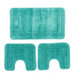 Πατάκια Μπάνιου  Σετ Zucchi Petrol Cotton Dimcol 3Τεμ