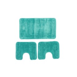 Πατάκια Μπάνιου  Σετ Zucchi Petrol Cotton Dimcol 3Τεμ