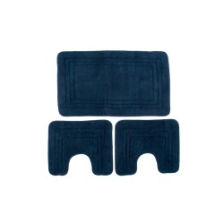 Πατάκια Μπάνιου Σετ Zucchi Navy Blue Cotton Dimcol 3Τεμ Πατάκια Μπάνιου Σετ Zucchi Navy Blue Cotton Dimcol 3Τεμ