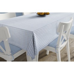 Τραπεζομάντηλο Ανεξίτηλο Νηματοβαφή White-Sky Blue Cotton Dimcol (140x140) 1Τεμ Τραπεζομάντηλο Ανεξίτηλο Νηματοβαφή White-Sky Blue Cotton Dimcol (140x140) 1Τεμ