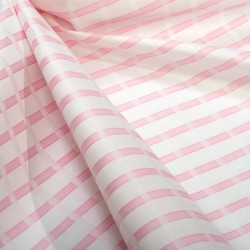 Τραπεζομάντηλο Ανεξίτηλο Νηματοβαφή White-Pink Cotton Dimcol (140x140) 1Τεμ