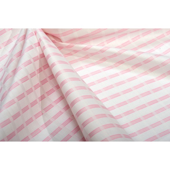 Τραπεζομάντηλο Ανεξίτηλο Νηματοβαφή White-Pink Cotton Dimcol (140x140) 1Τεμ