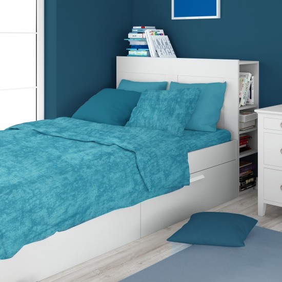 Πανωσέντονο Μονό Premium Shadow 620 Turquoise Cotton Dimcol (160x240) 1Τεμ