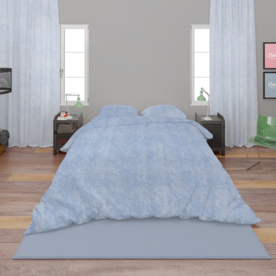 Πάπλωμα Υπέρδιπλο Premium Shadow 614 Sky Blue Cotton Dimcol (220x240) 1Τεμ