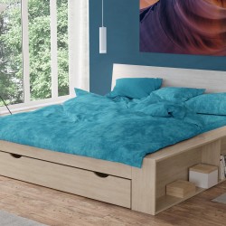 Σεντόνια King Σετ Premium Shadow 620 Turquoise Cotton Dimcol (240x270) 4Τεμ