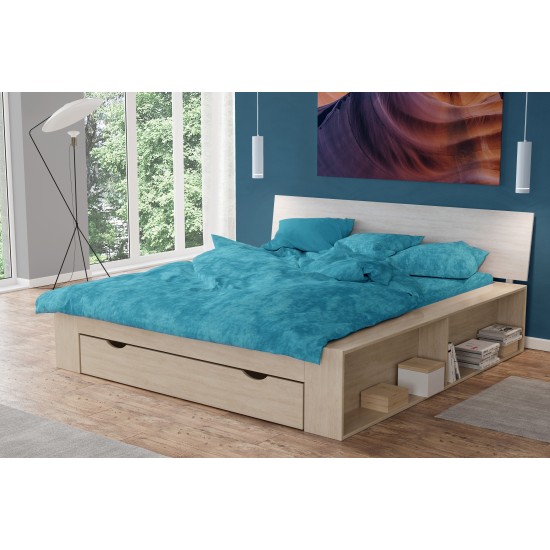 Σεντόνια Υπέρδιπλα Σετ Premium Shadow 620 Turquoise Cotton Dimcol (220x240) 4Τεμ