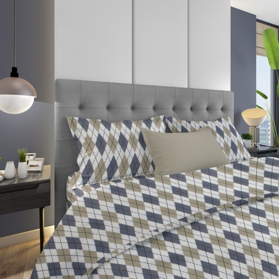 Μαξιλαροθήκη Φανελένια Diamond 327 Blue Flannel Cotton Dimcol (50x70) 1Τεμ