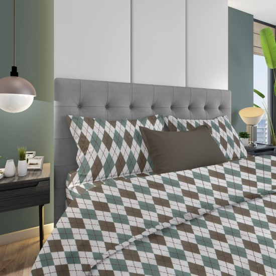 Μαξιλαροθήκη Φανελένια Diamond 329 Petrol Flannel Cotton Dimcol (50x70) 1Τεμ