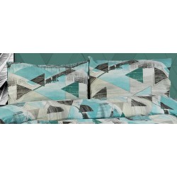 Μαξιλαροθήκη Φανελένια Geometrical 332 Petrol Flannel Cotton Dimcol (50x70) 1Τεμ