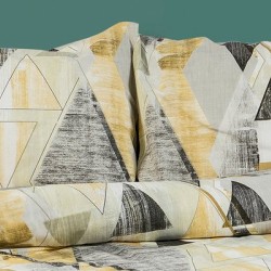 Μαξιλαροθήκη Φανελένια Geometrical 333 Beige Flannel Cotton Dimcol (50x70) 1Τεμ
