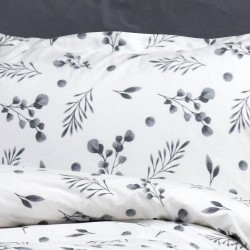 Μαξιλαροθήκη Φανελένια Μυρτώ 350 Grey Cotton Dimcol (50x70) 1Τεμ
