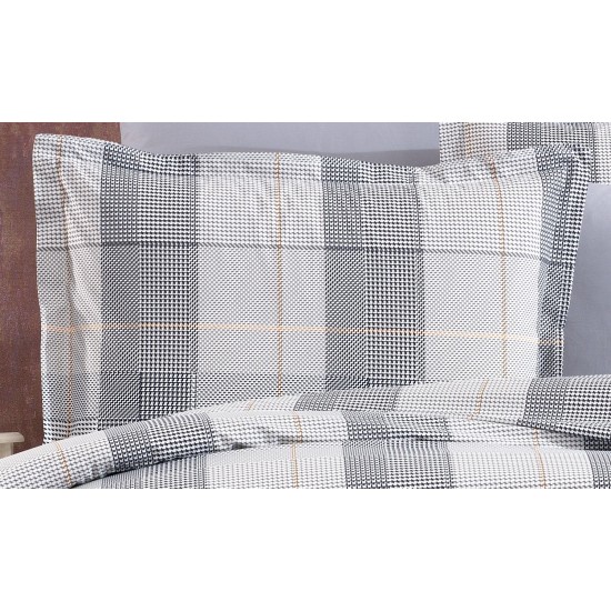 Μαξιλαροθήκη Φανελένια Αντιγόνη 339 Grey Cotton Dimcol (50x70) 1Τεμ