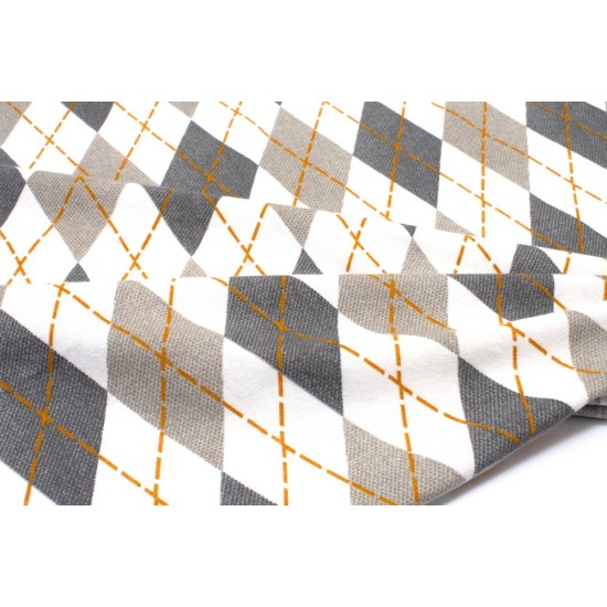 Σεντόνια Φανελένια Μονά Σετ Diamond 328 Grey Flannel Cotton Dimcol (160x240) 3Τεμ