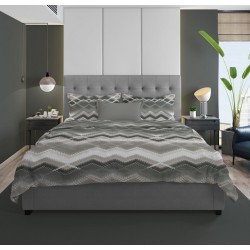 Σεντόνια Φανελένια Μονά Σετ Ίρις 338 Grey Flannel Cotton Dimcol (160x240) 3Τεμ