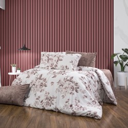 Παπλωματοθήκη Υπέρδιπλη Βερονίκη 488 White-Mocha Dimcol (220x240) 1Τεμ