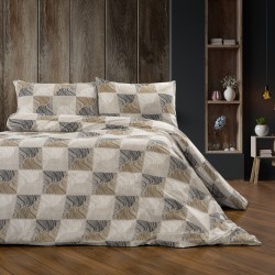 Παπλωματοθήκη Μονή Κλεοπάτρα 609 Beige-Black Dimcol (160x240) 1Τεμ