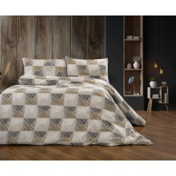 Παπλωματοθήκη Μονή Κλεοπάτρα 609 Beige-Black Dimcol (160x240) 1Τεμ
