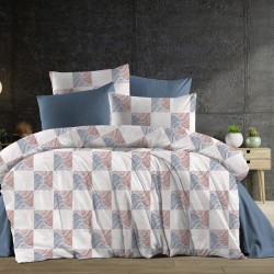 Παπλωματοθήκη Μονή Κλεοπάτρα 610 Blue-Red Dimcol (160x240) 1Τεμ
