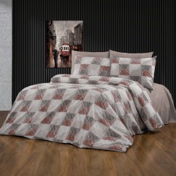 Παπλωματοθήκη Μονή Κλεοπάτρα 611 Red-Black Dimcol (160x240) 1Τεμ