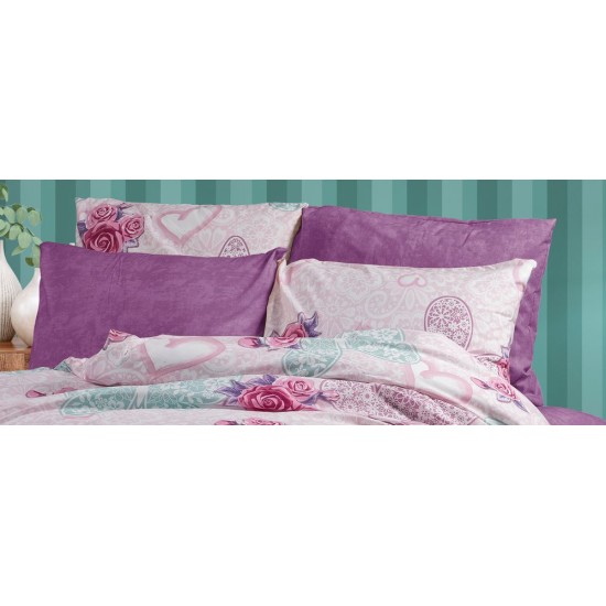 Μαξιλαροθήκη Χλόη 457 Pink Dimcol (50x70) 1Τεμ