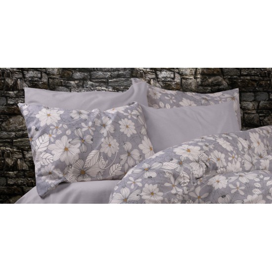 Μαξιλαροθήκη Print Ήρα 426 Grey Dimcol (50x70) 1Τεμ