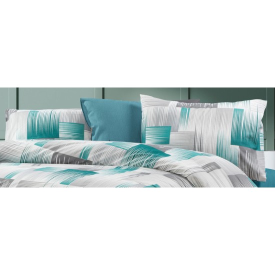 Μαξιλαροθήκη Print Ευφημία 475 Petrol Dimcol (50x70) 1Τεμ