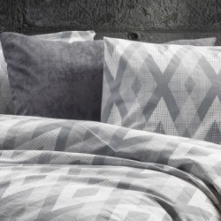 Μαξιλαροθήκη Print Ευδοξία 480 Grey Dimcol (50x70) 1Τεμ