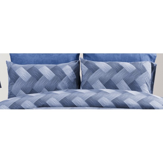 Μαξιλαροθήκη Αλκμήνη 454 Blue Dimcol (50x70) 1Τεμ