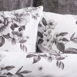 Μαξιλαροθήκη Print Βερονίκη 487 White-Grey Dimcol (50x70) 1Τεμ