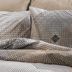 Μαξιλαροθήκη Print Καλλιρόη 603 Grey-Mocha Dimcol (50x70) 1Τεμ