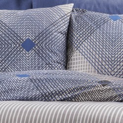 Μαξιλαροθήκη Print Καλλιρόη 604 Grey-Blue Dimcol (50x70) 1Τεμ