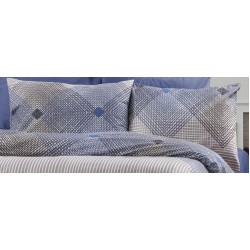 Μαξιλαροθήκη Print Καλλιρόη 604 Grey-Blue Dimcol (50x70) 1Τεμ