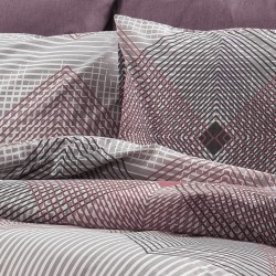 Μαξιλαροθήκη Print Καλλιρόη 606 Grey-Burgundy Dimcol (50x70) 1Τεμ