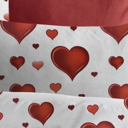 Μαξιλαροθήκη Print Πάθος 607 White-Red Dimcol (50x70) 1Τεμ