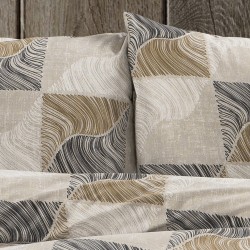 Μαξιλαροθήκη Κλεοπάτρα 609 Beige-Black Dimcol (50x70) 1Τεμ