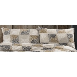 Μαξιλαροθήκη Κλεοπάτρα 609 Beige-Black Dimcol (50x70) 1Τεμ