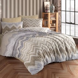 Παπλωματοθήκη Υπέρδιπλη Αθηνά 406 Beige Polycotton Dimcol (220x240) 1Τεμ