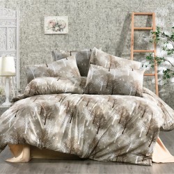 Σεντόνια Μονά Σετ Forest 311 Beige Dimcol (160x240) 3Τεμ